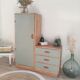 Armoire d'internat asymétrique année 60