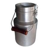 Antique milk jug in pure aluminum