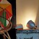 Suspension lampshade bell in vintage aluminum