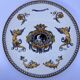 Decorative plate in Gien earthenware in Italian Renaissance style.