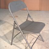 Industrial metal folding chair