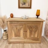 Antique two-body buffet in solid wood (restored)