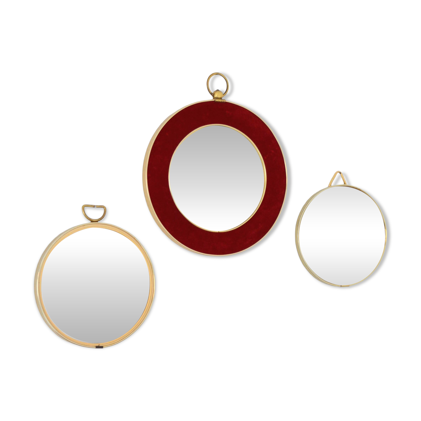 Lot de 3 miroirs bombés / convexe / oeil de sorcière artilux vintage 1960s