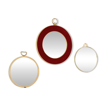 Lot de 3 miroirs bombés / convexe / oeil de sorcière artilux vintage 1960s