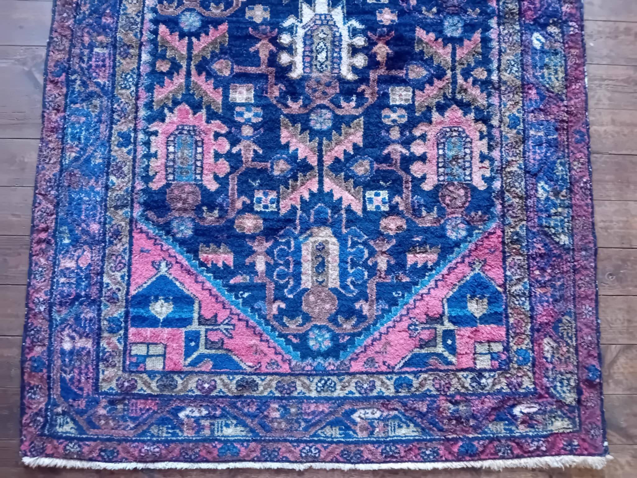 Handmade Persian Hamadan Rug 210x134cm