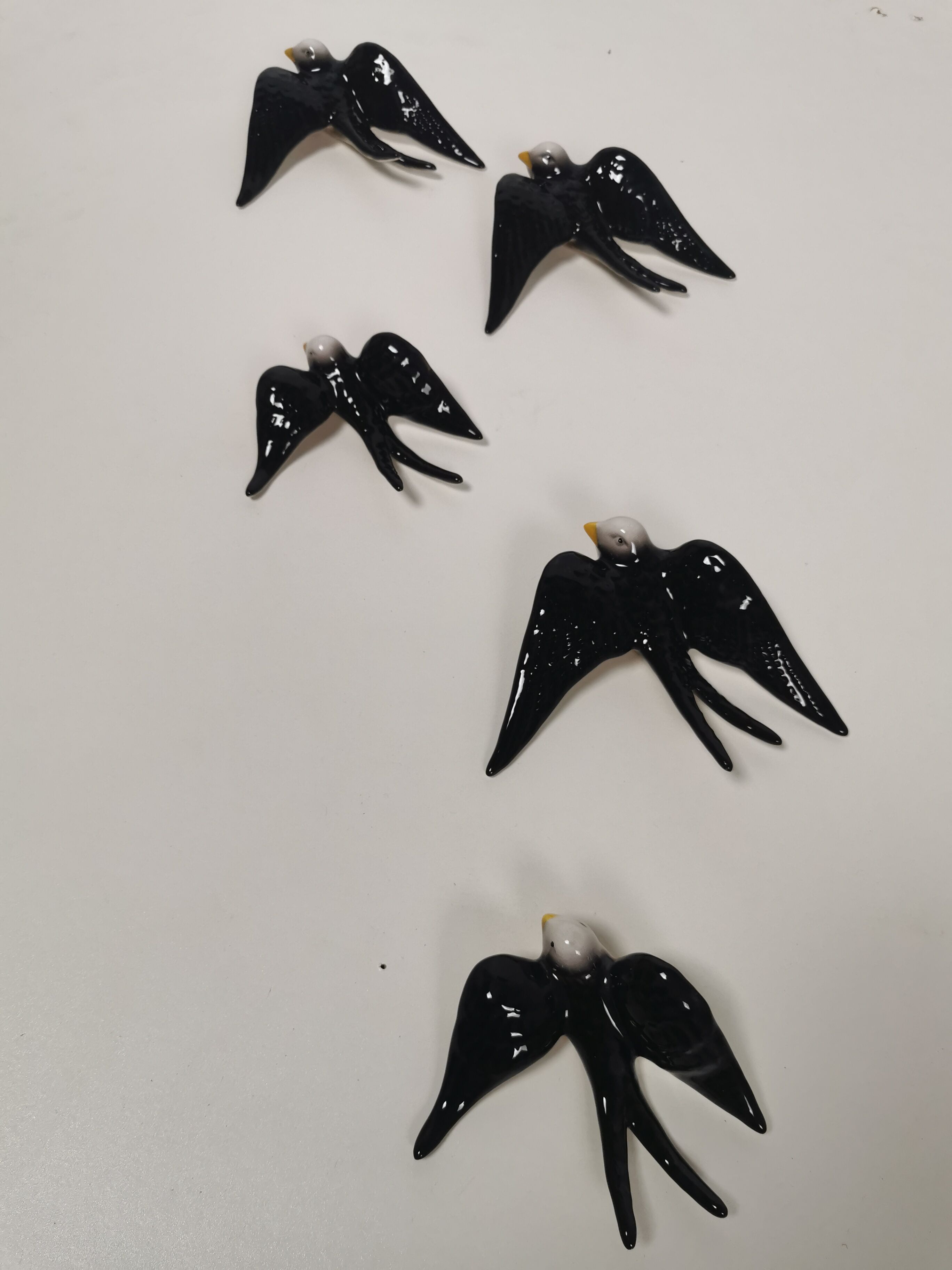Batch of ceramic swallows