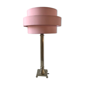 Lampe en métal argenté années 50