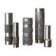Set of 5 brutalist steel vases