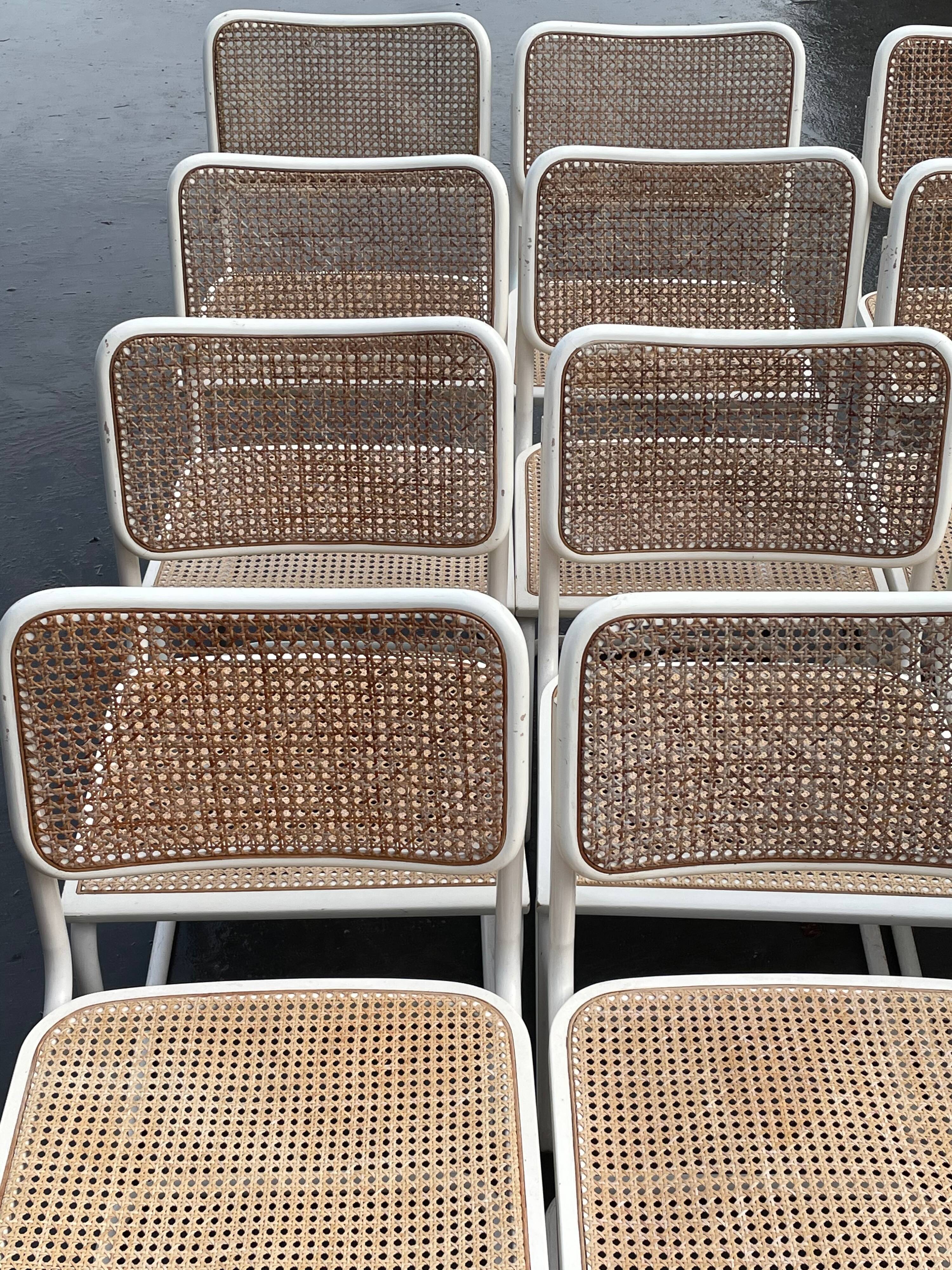 Set of 4 Cesca Model chairs by Marcel Breuer