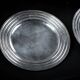 4 Assiettes Art Déco métal argenté – Christofle, Ondulations par Luc Lanel