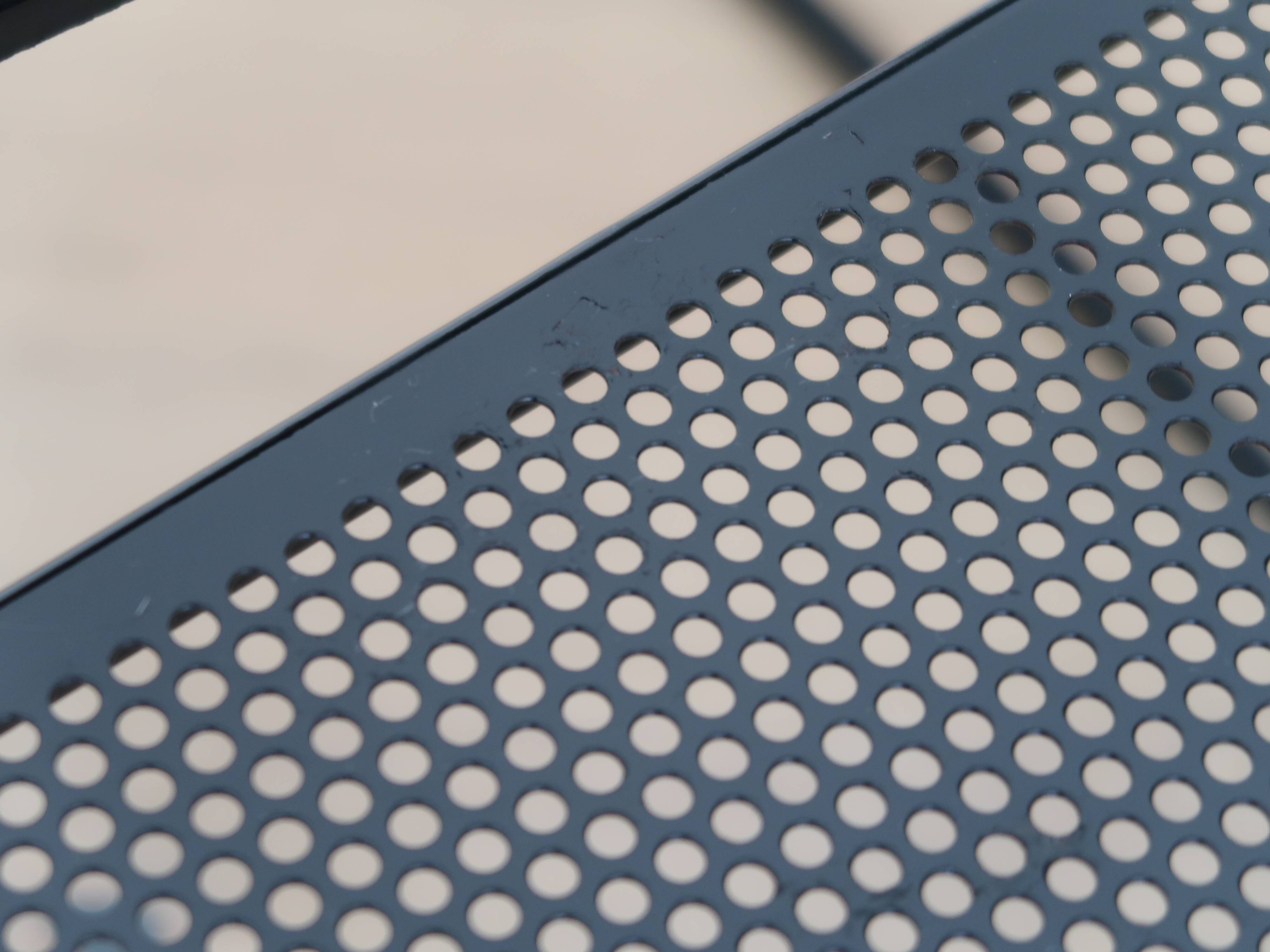 Vintage perforated metal nesting tables 80s