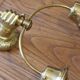 ART DECO brass wall light, two glass globes