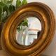 Miroir rond convexe doré miroir de sorcière