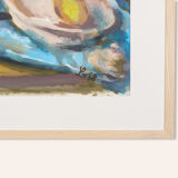 Still Life with a Lemon, Mixed Media on Thick Paper, 93 x 79 cm