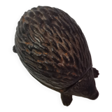 Vintage cast iron key/jewelry storage box. hedgehog shape