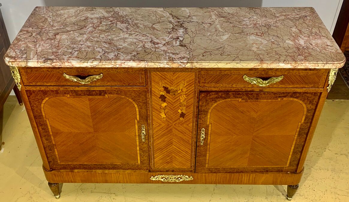 Buffet art deco period 1920 marquetry of rosewood and precious woods