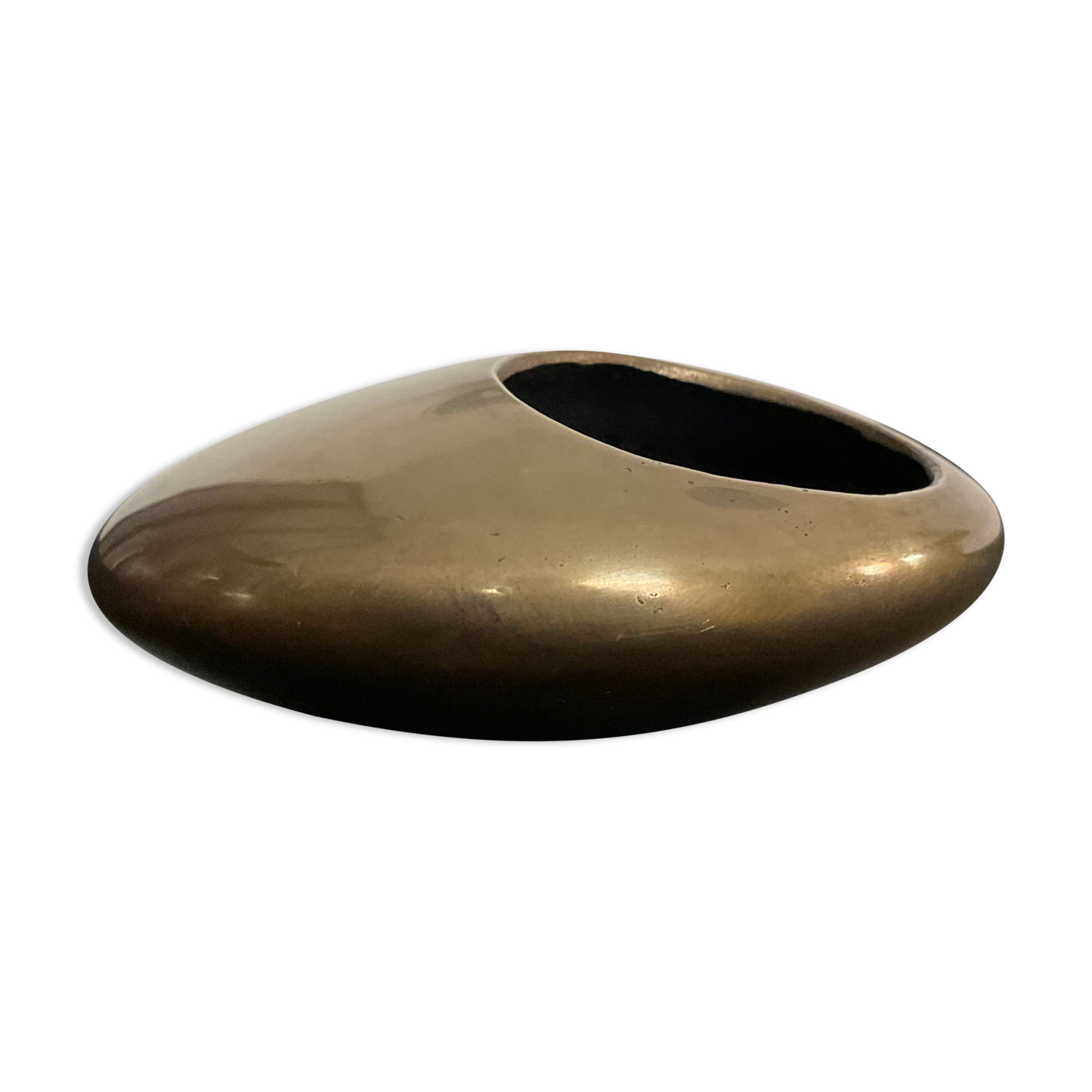 Modernist ashtray in solid bronze