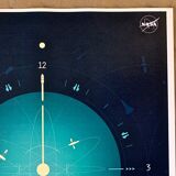 Lithographic printing deep space atomic clock blue