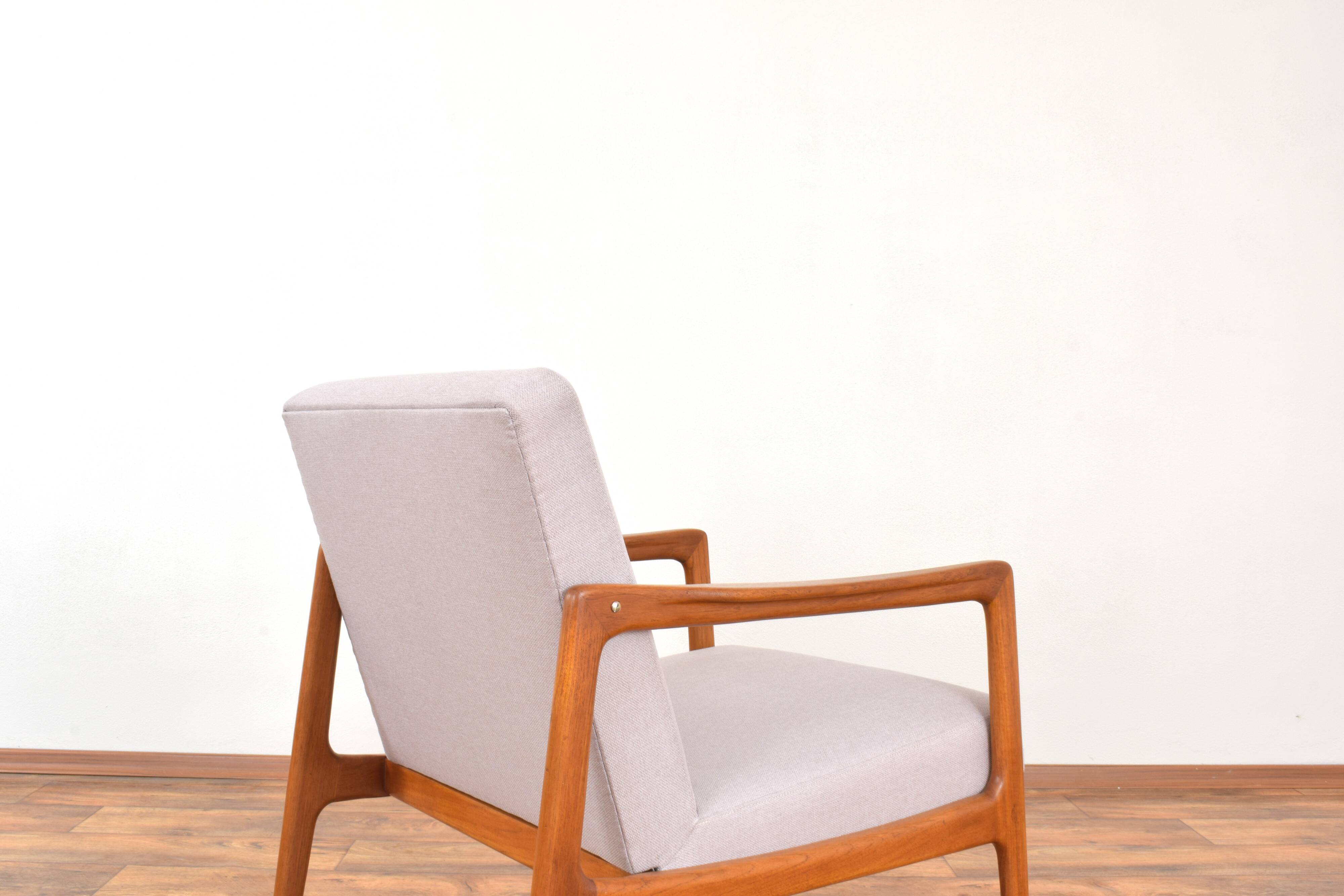 Mid-Century Swedish Teak Lounge Chair by Alf Svensson for Dux, 1960s.