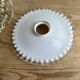 Vintage white serrated opaline pendant light