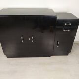 Modernist art deco black lacquered buffet