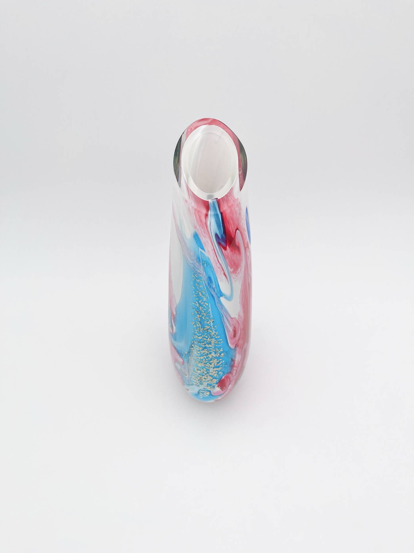 Oball Murano Vase - Sommerso - 24k Gold - Labeled - H30cm/3.4kg