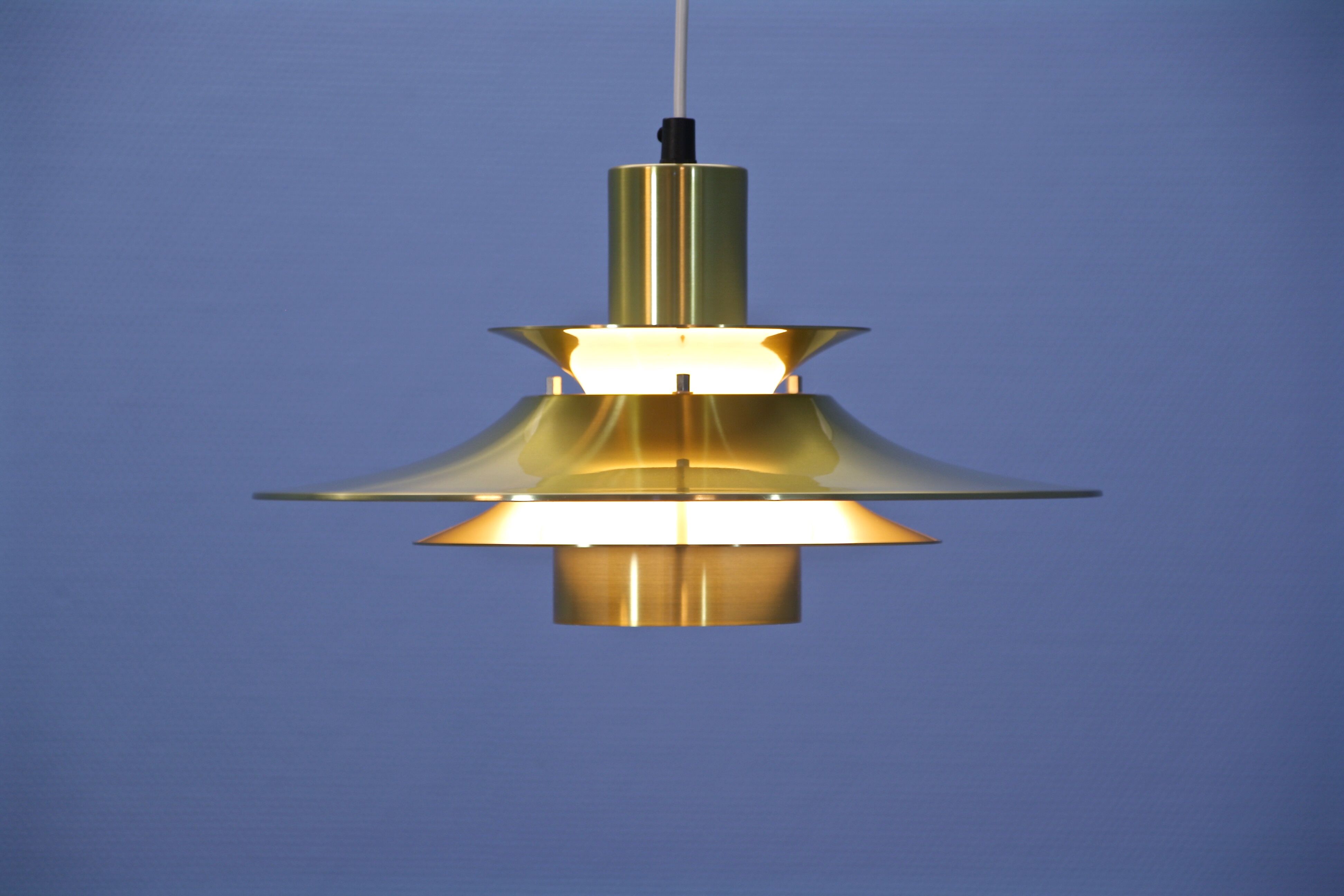 Danish hanging lamp in brass, 1970s