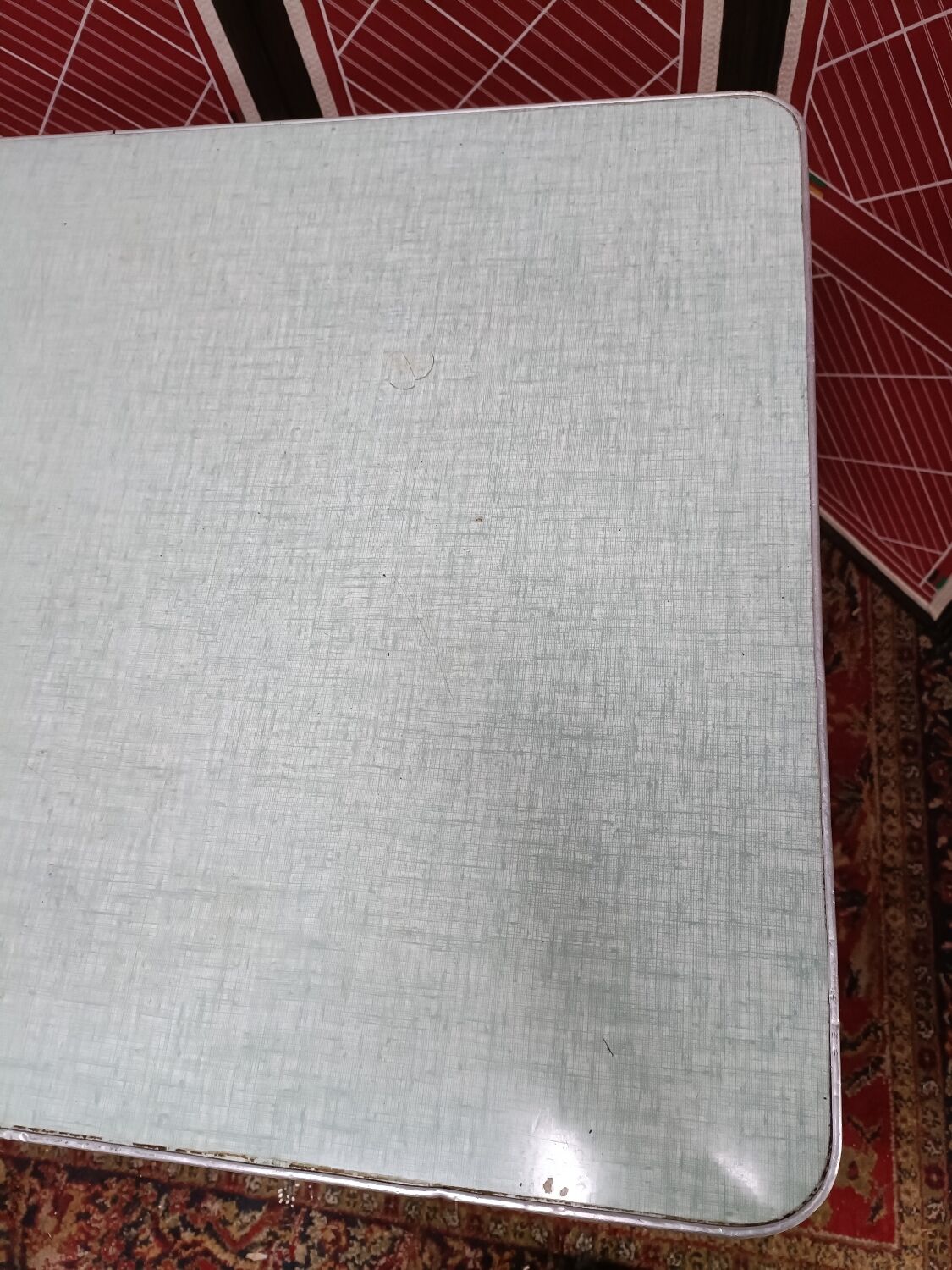 Vintage formica and wood table, 50s