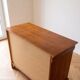 Vintage cherry wood chest of drawers with 3 drawers.