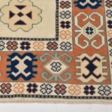 7x10 Vimtage Beige Orange Large Area Vintage Rug, 203x292 Cm