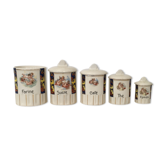 Series of 5 kitchen pots