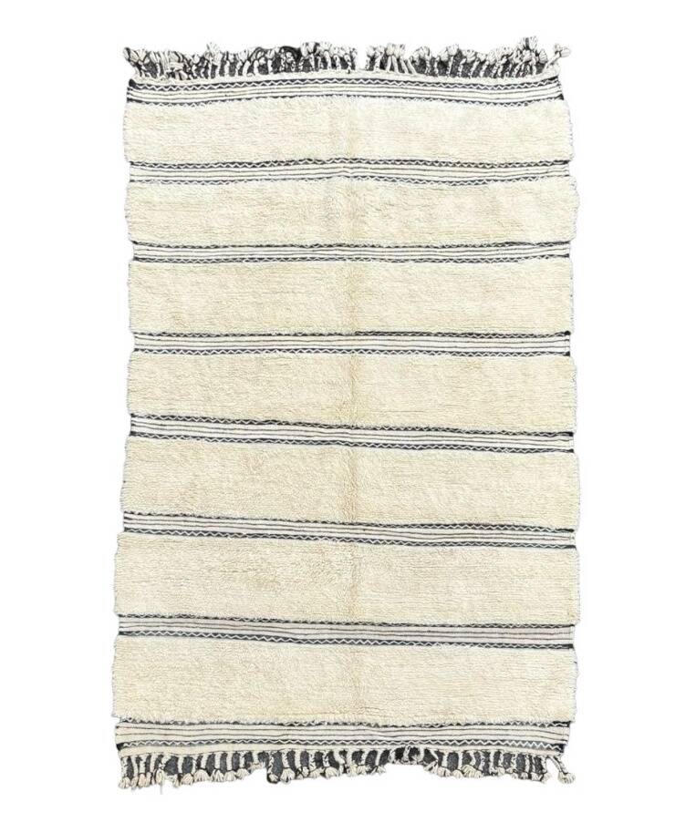 White Berber carpet in new Beni Ourain wool 160x280 cm