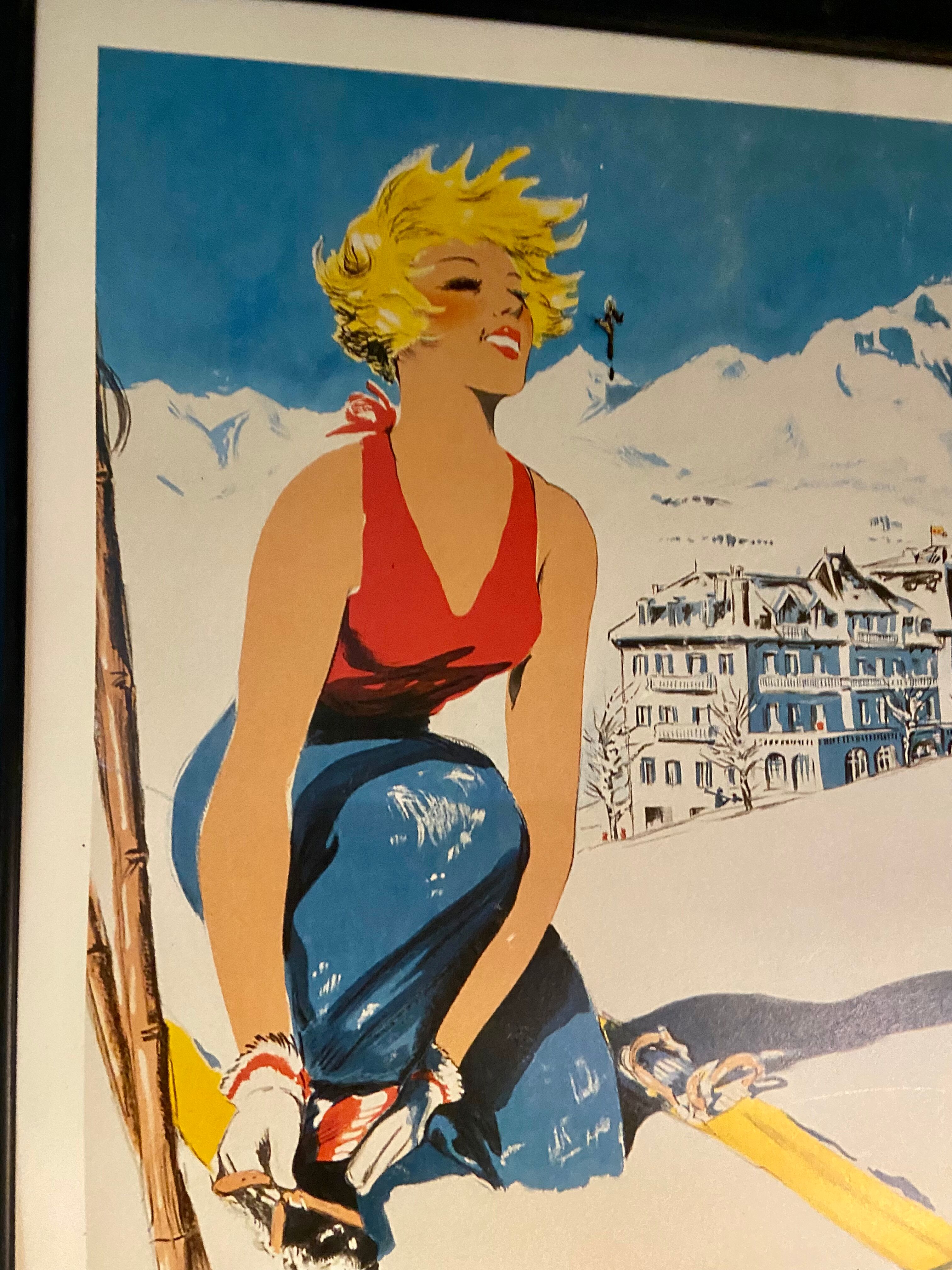 Frame Poster Ski lift Combloux
