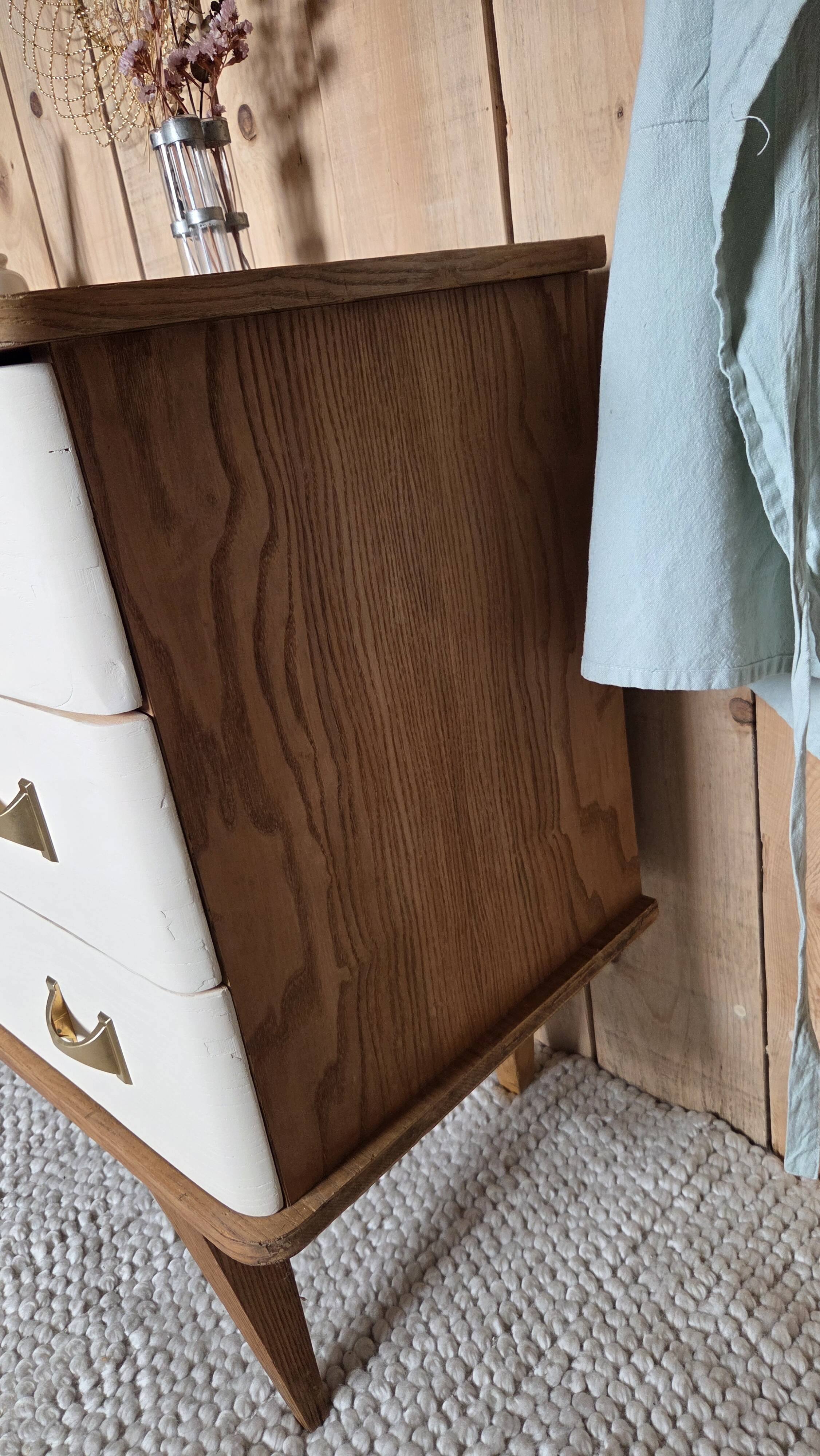Commode vintage pieds compas renove