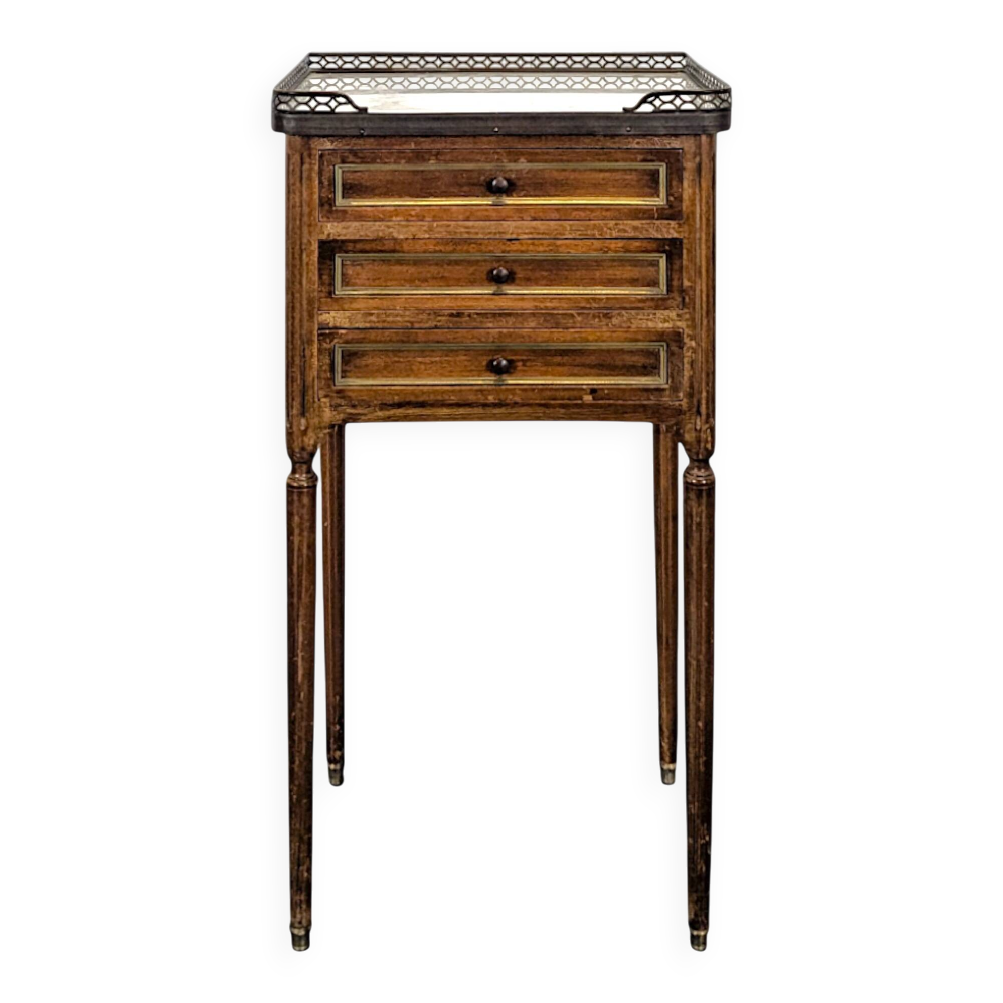 Louis XVI period mahogany bedside table