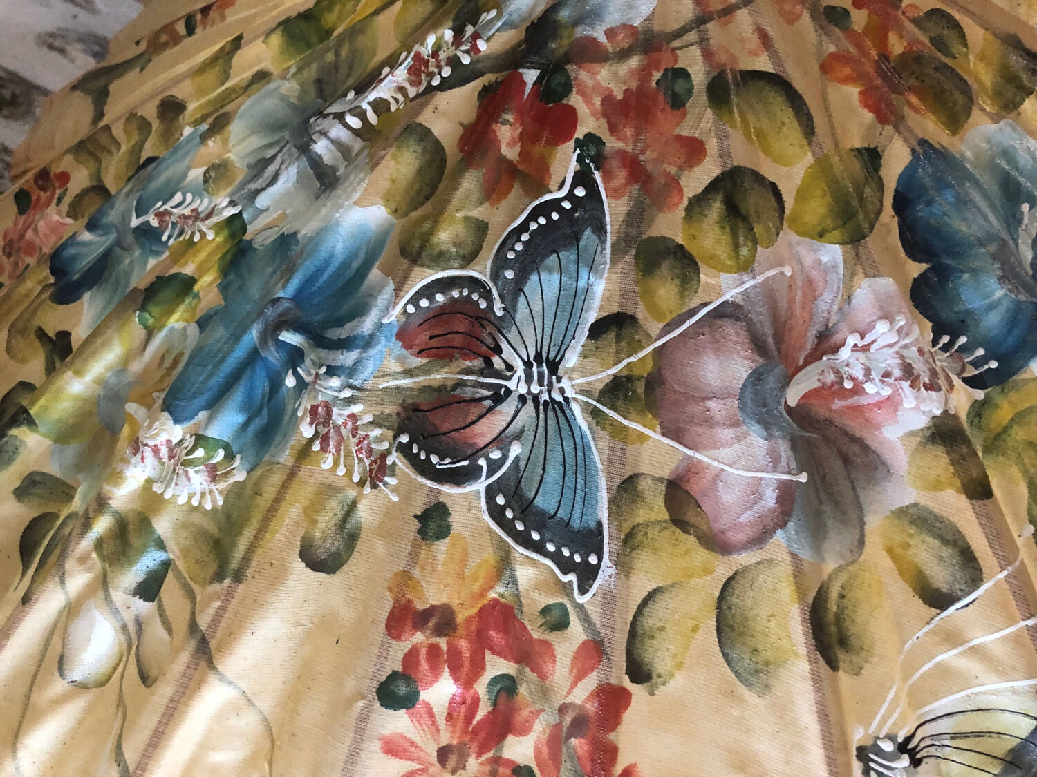 Vintage hand-painted Japanese umbrella