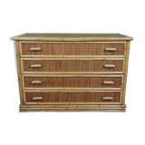 Rattan and bamboo dresser