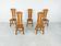 Set of 5 dining chairs by Depuydt Belgium1960s