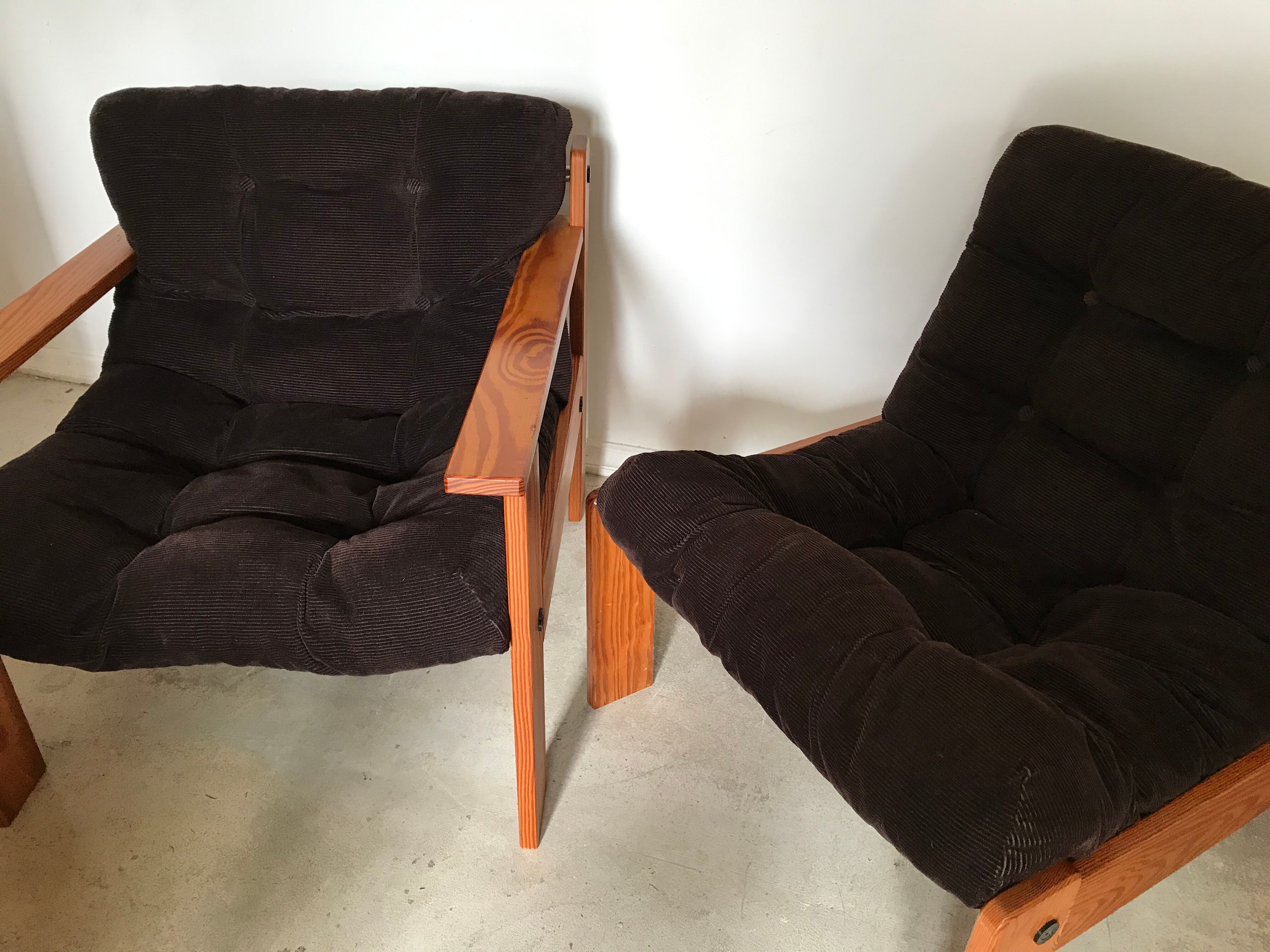 Pair of vintage armchairs 1980
