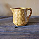 Digoin Sarreguemines pitcher numbered yellow slip