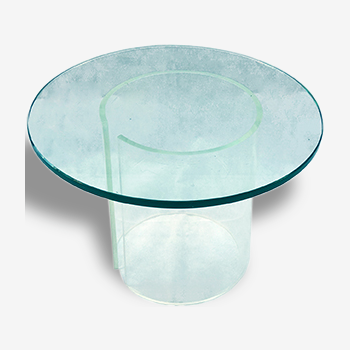 Small round glass table