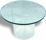 Small round glass table