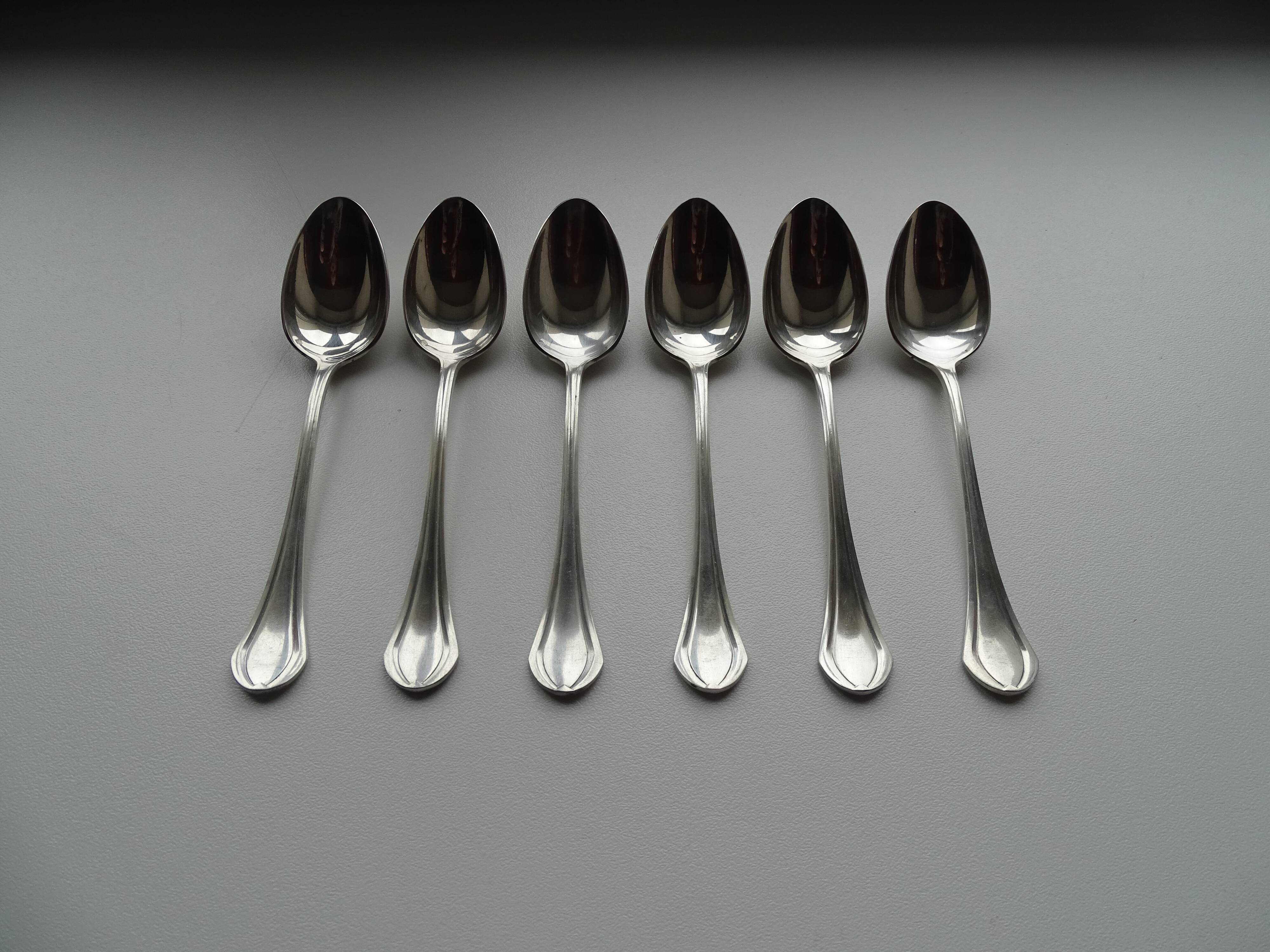 6 dessert spoons silver metal model Printania - 14 cm, Christofle
