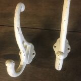 White cast iron wall hooks