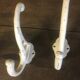 White cast iron wall hooks