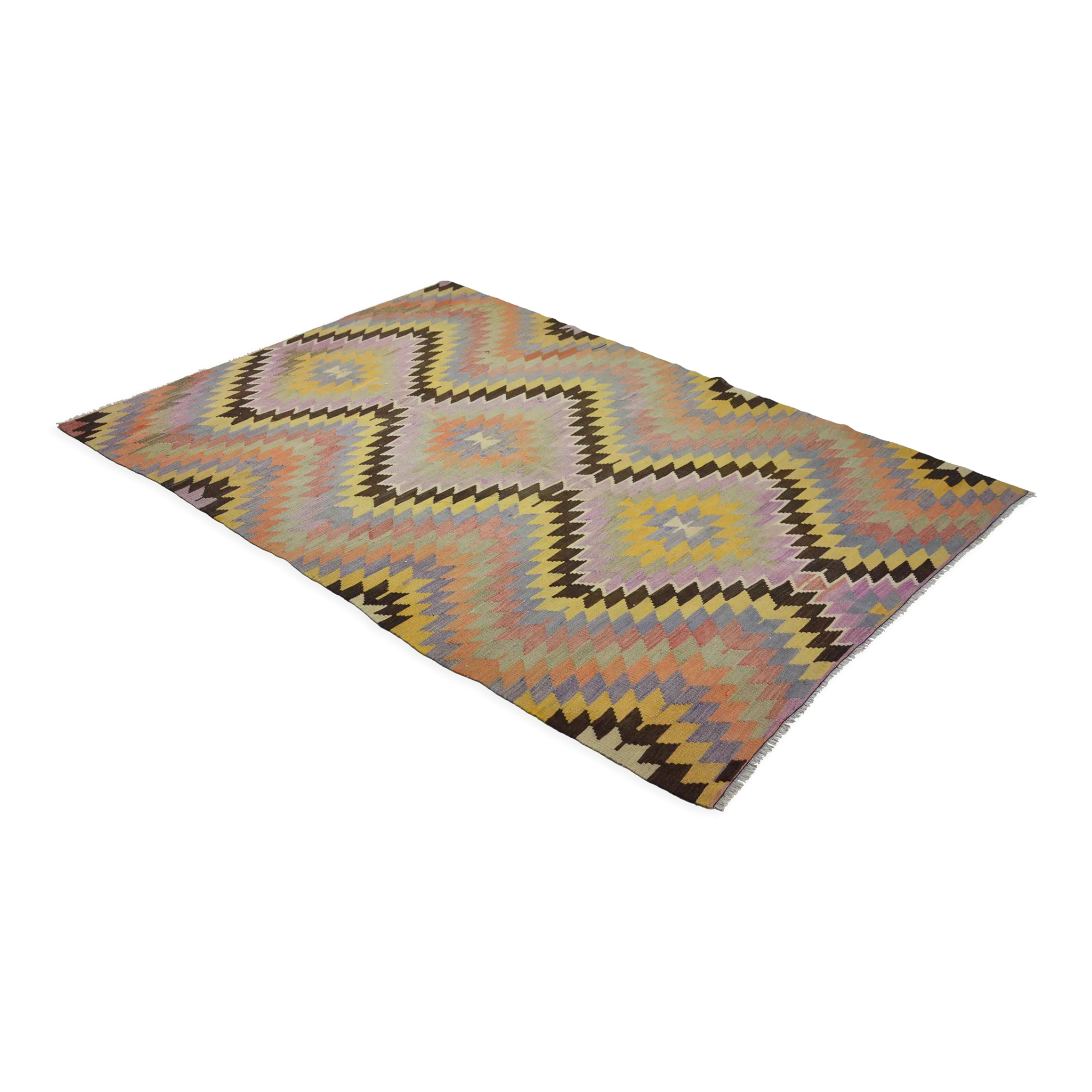 Anatolian handmade kilim rug 263 cm x 174 cm