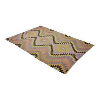 Anatolian handmade kilim rug 263 cm x 174 cm