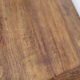 Rustic farmhouse coffee table with two drawers, solid oak, 19th century - 1.97m