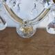 pair of double wall sconces with crystal pendants, made in Italy