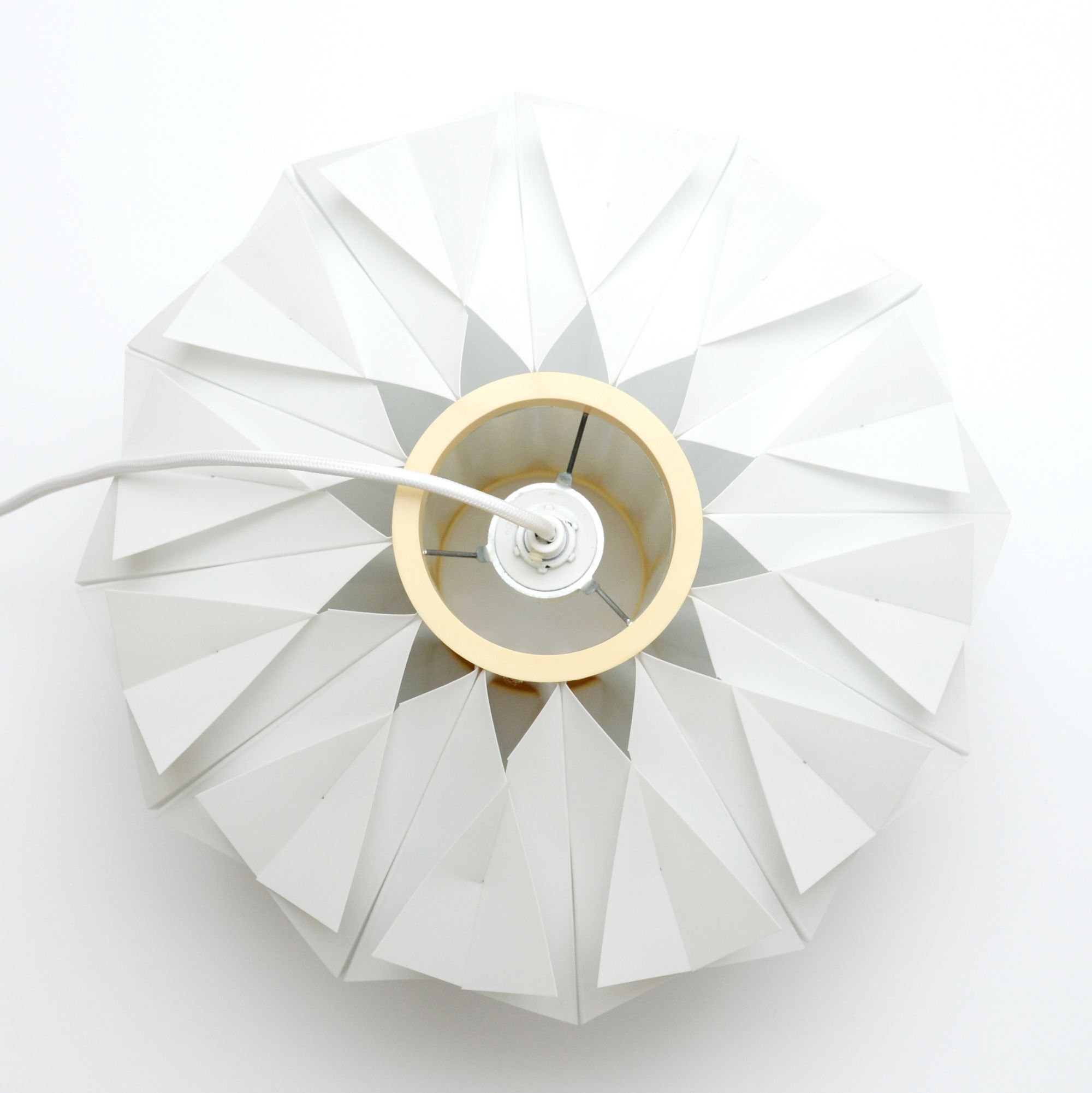 White lamp designed by L. Schioler for Hoyrup Denmark 1970